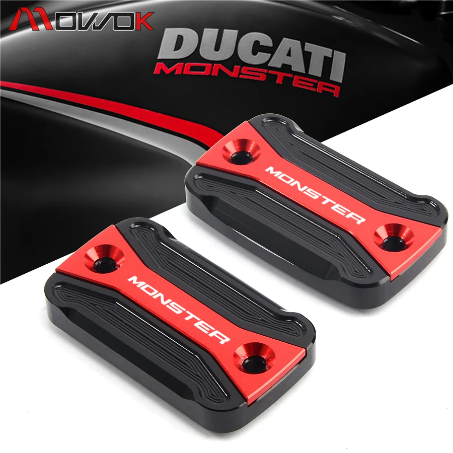 Tappo Coperchio Serbatoio Liquido Freni Anteriore Rosso Nero Per Ducati Monster 600 M600 Monster 620 M620 2001 2002 2003 2004