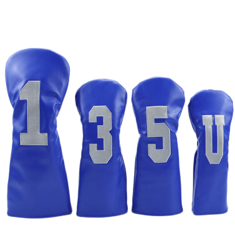 Semplice Modello Digitale Golf Club Copricapo #1 #3 #5 Ut Per Driver Fairway Woods Hybrid Waterproof Pu Leather Covers Unisex