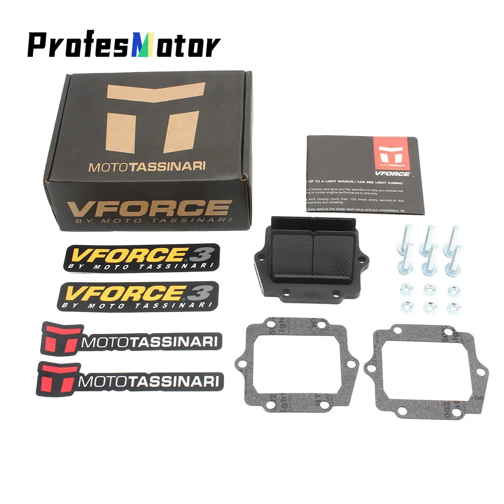 Valvola Lamellare Per Valvola Di Aspirazione In Fibra Di Carbonio Per Moto V-Force 3 V313A Per Kawasaki 125Cc 250Cc 250Cc Kx Kdx Kmx 125 Zx150 / Kr150