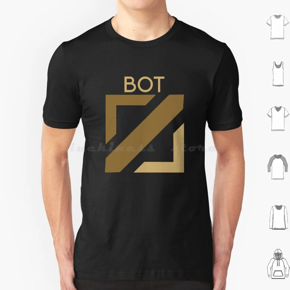Bot Lane Icon T Shirt Cotone Uomo Donna Stampa Fai Da Te Bot Gaming Bot Bot Diff Bot Lane Botlane Adc Adc Vayne Lucian Senna Jinx