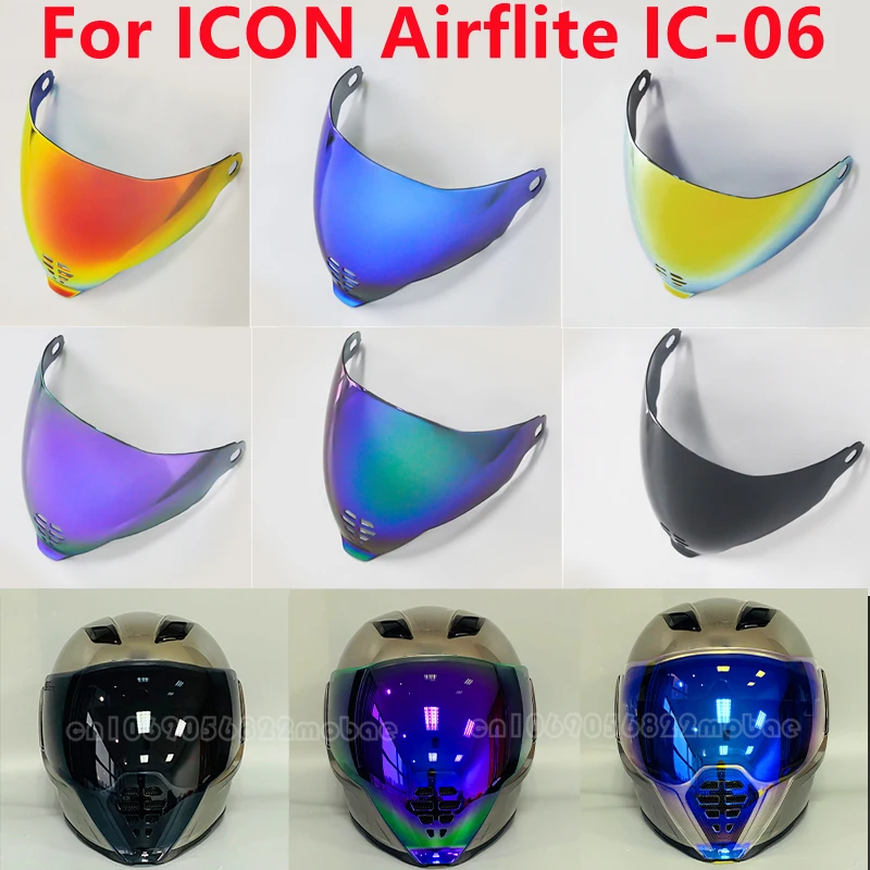 Helm Schild Voor Icon Airflite Ic-06 Helm Vizier Faceshield Uv-Cut Moto Capacetes Vorruit Zon Schild Accessori