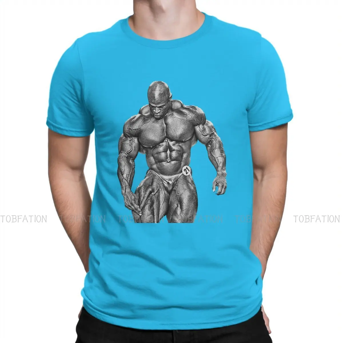 Iconic Pose Fashion Tshirts Maculard Coleman Fit Exercise Men Style Pure Cotton Streetwear T Shirt Girocollo