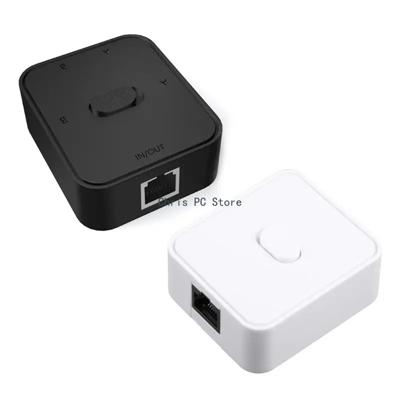 Selettore Rete H8Wa A 2 Rj45 Lan Cat6 1000 Mbps 2 Ingressi 1 Uscita/1 Ingresso 2 Uscite Splitter Switcher