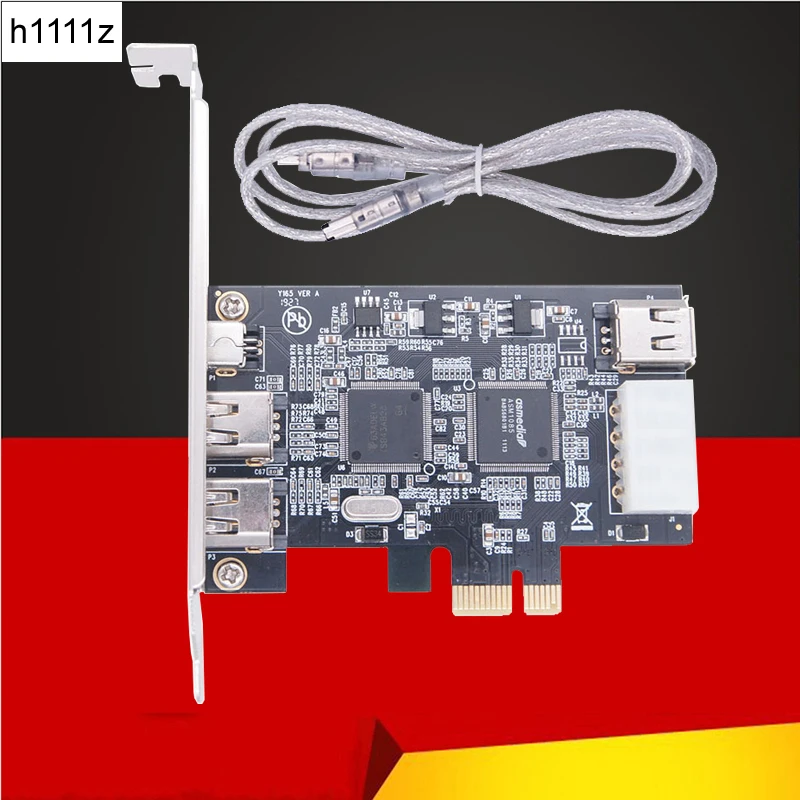 Pci-E 1X Ieee 1394A 4 Porte (3 + 1) Adattatore Per Scheda Firewire Pcie Pci Express Interno 1394 A 6Pin A 4 Pin Cavo Ieee 1394 Per Desktop