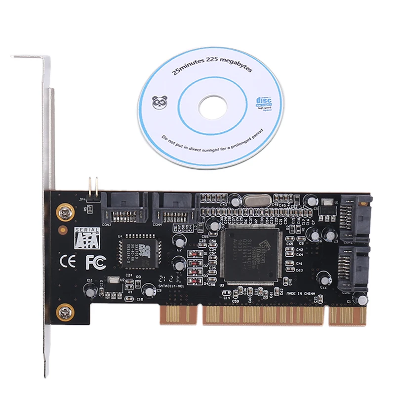 Scheda Controller Raid A 4 Porte Scheda Pci Expand 2.0 Sata Ii Con Chip Sil3114 Scheda Controller Raid Porte Interne Pci Sata