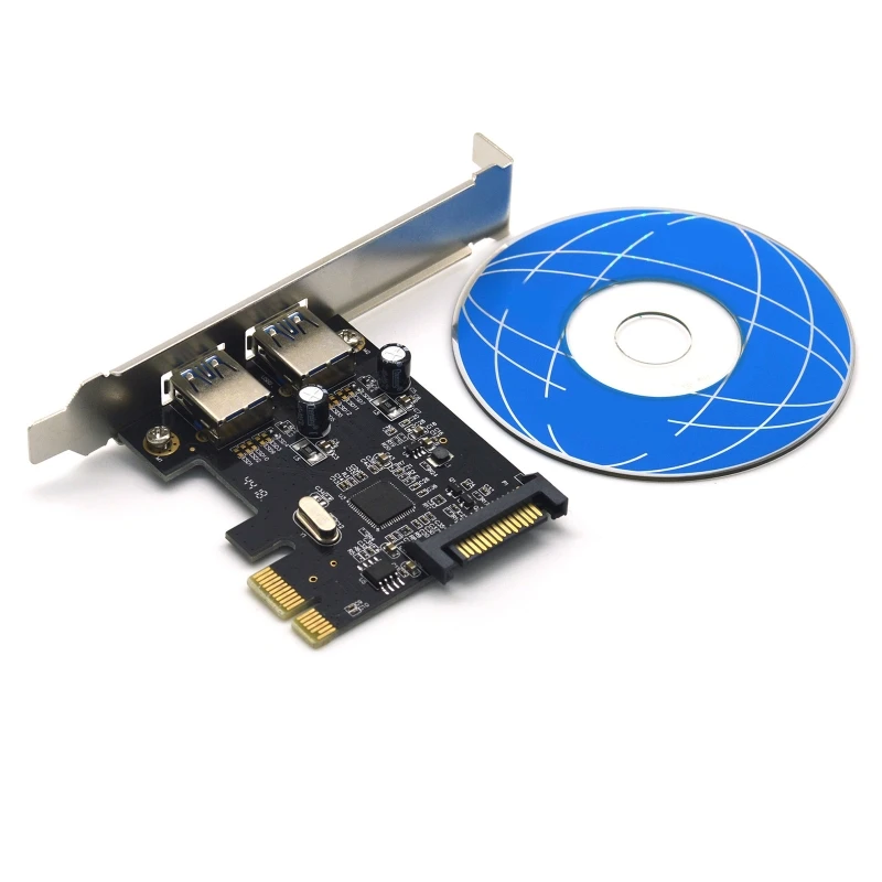 Pci-E A Usb 3.0 Gen 1 Scheda Di Espansione A 2 Porte Pci Per Express Usb Add In Card Convertitore Hub Usb Interno Per Pc Desktop H
