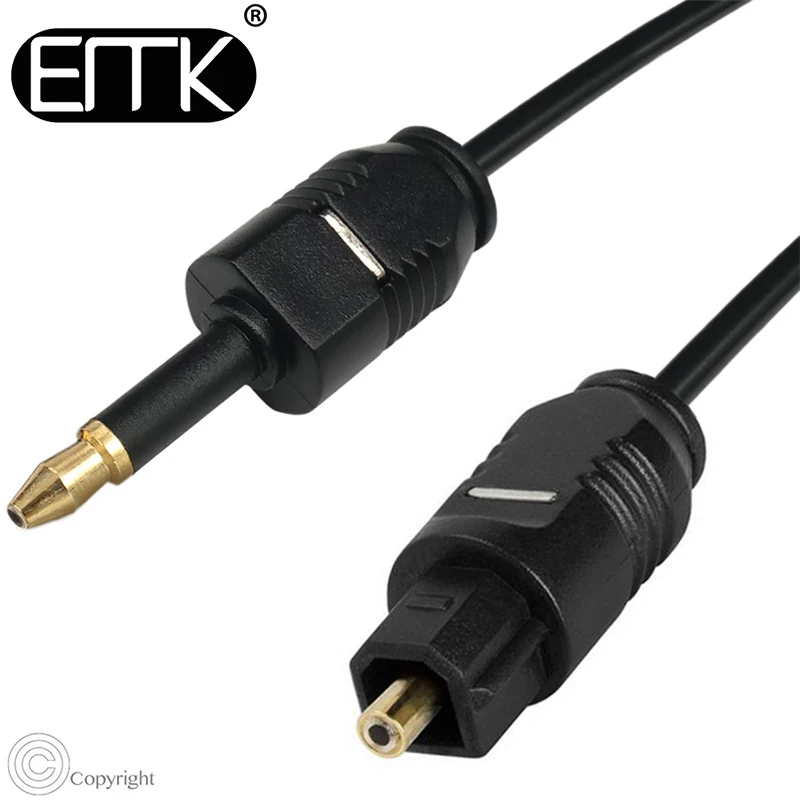 Emk Digital Toslink A Mini Toslink Cable 3.5 Cavo Audio Spdif Ottico Per Mini Tv-Box Soundbar 1M 1.5M 2M