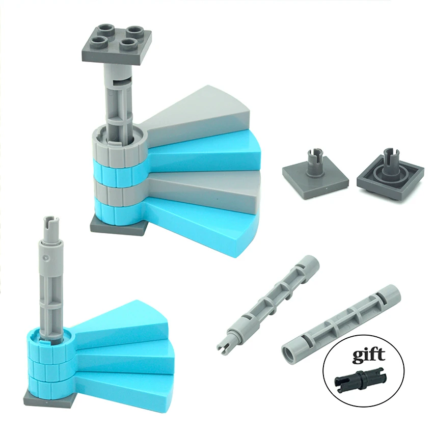 Moc Parts Scale Spiral Step 40243 Supporto 1X1X5 1/3 Asse Scala A Chiocciola 40244 Assembla Particelle Mattoni Fai Da Te Blocchi Di Costruzione
