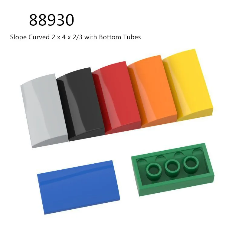 1 Pz Blocchi Di Edifici 88930 Pendenza Curva 2X4X2/3 Con Tubi Inferiori Mattone Sfuso Modulare Gbc Giocattolo Per Set Moc High-Tech