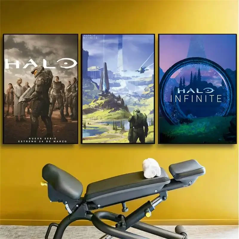 Gioco H-Halo Cool I-Infinite Poster Fai Da Te Carta Kraft Poster Vintage Wall Art Painting Study Stickers Big Szie Wall Painting