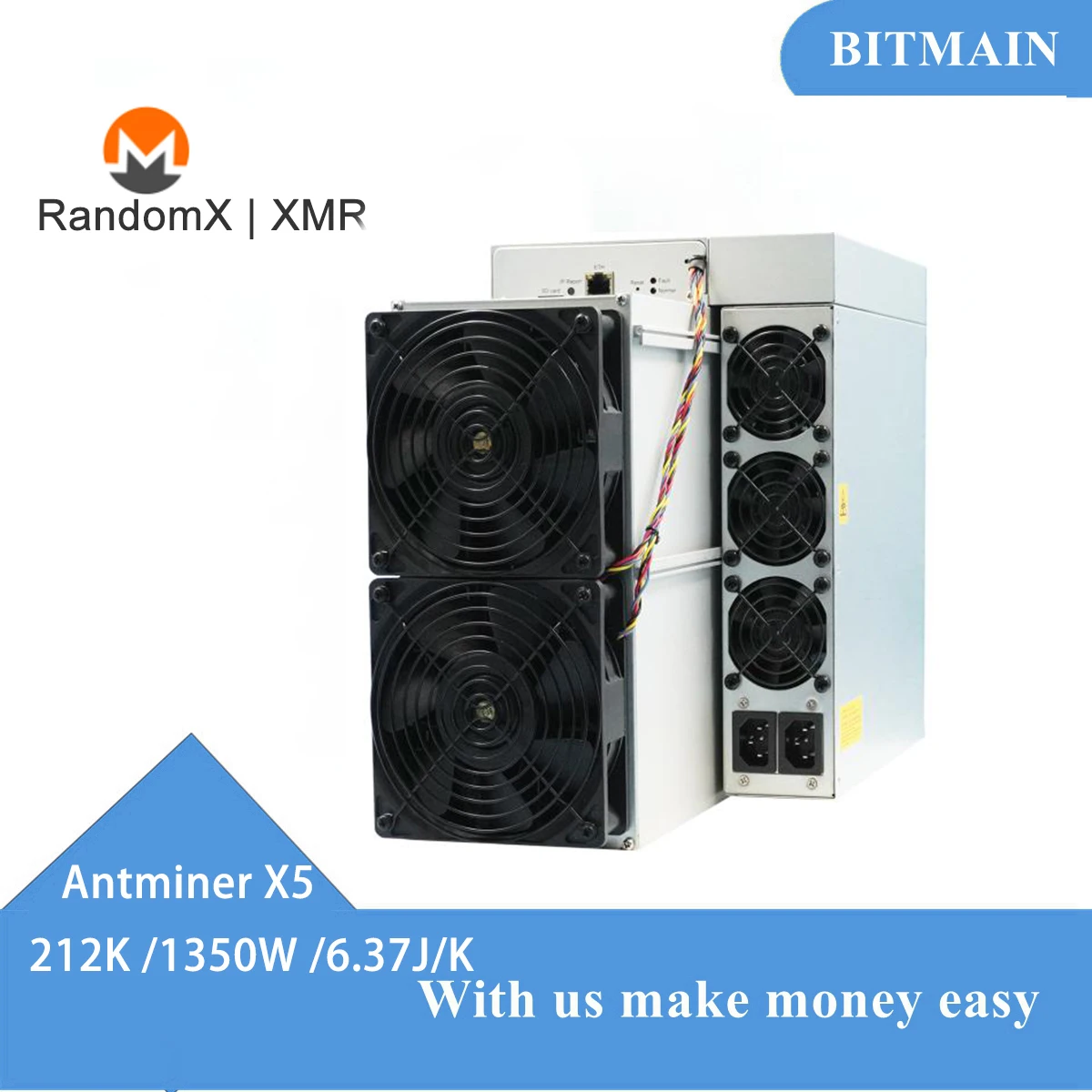 Nuovo Bitmain Antminer Xmr Miner X5 212Kh/S 1350W Asics Miner