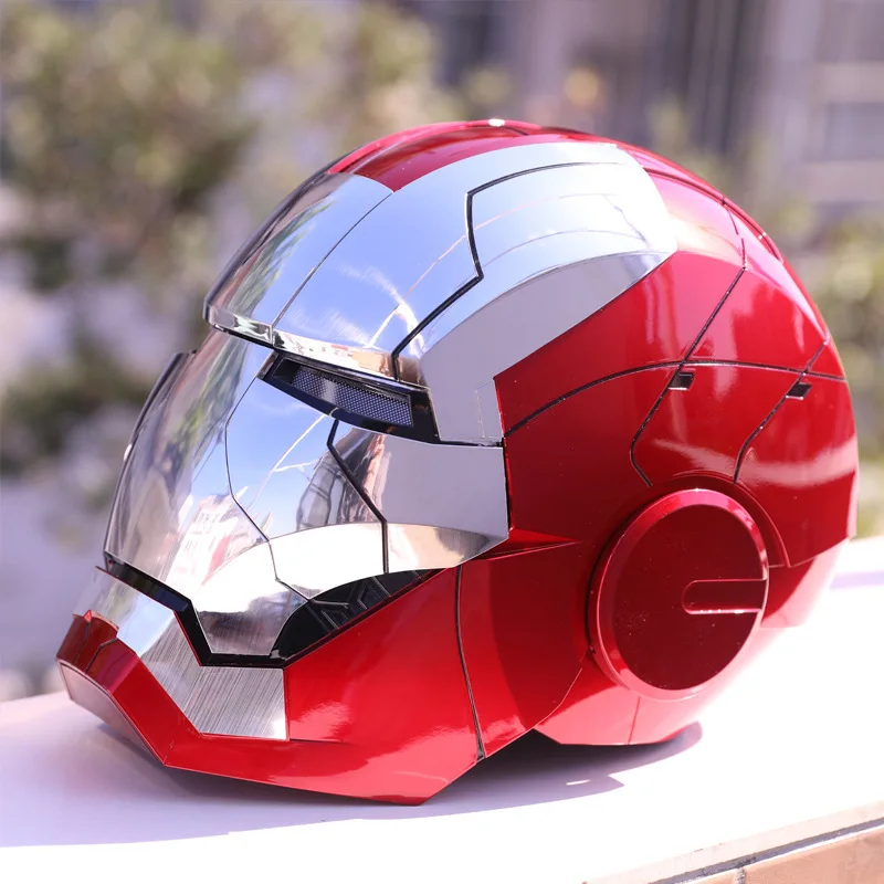 Ironman Autoking 1/1 Mk5 Casco Telecomando E Controllo Vocale Iron Man Led Light Automatic Helmet Mask Costume Party Anime Show Puntelli
