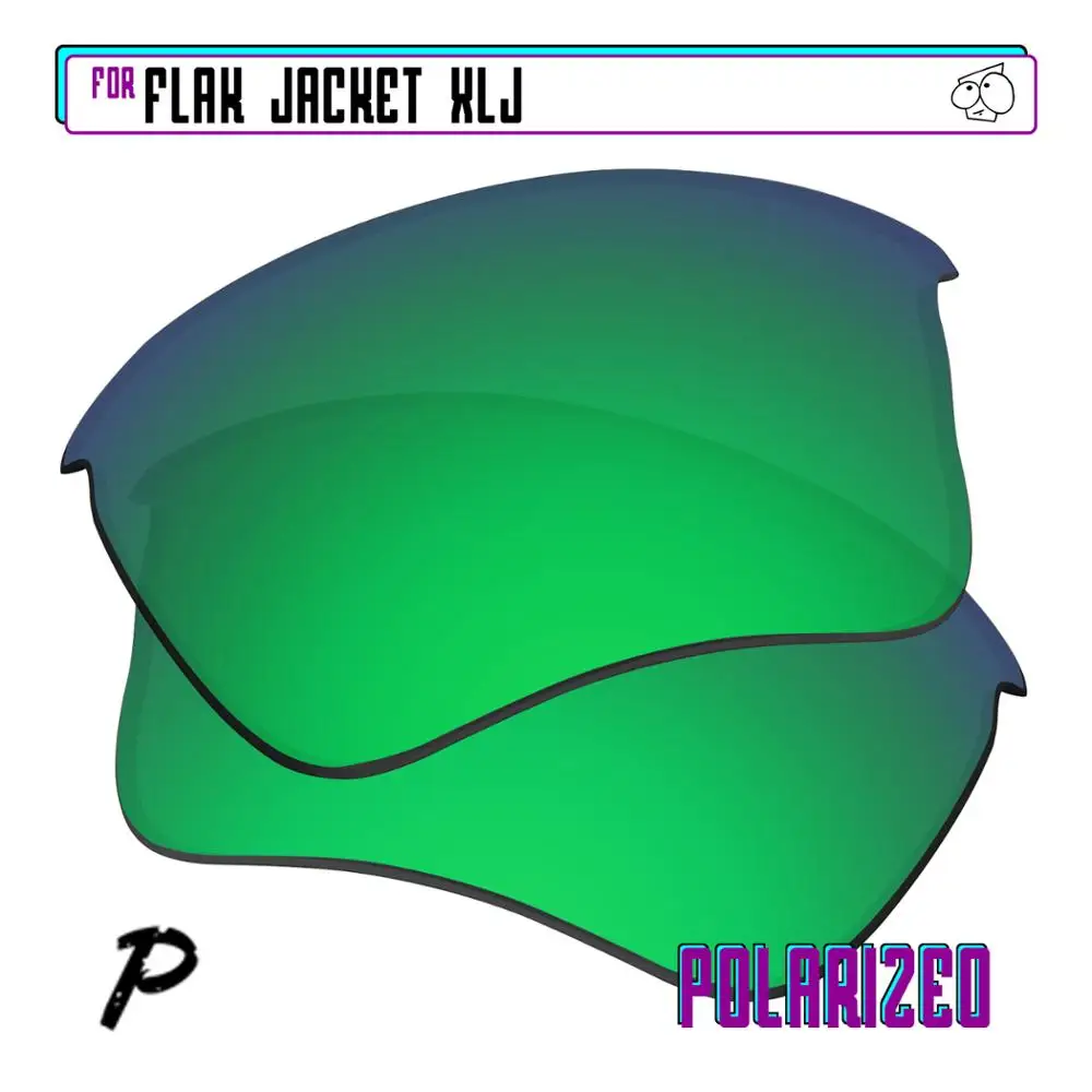 Ezreplace Polarizzati Lenti Di Ricambio Per-Oakley Flak Jacket Xlj Occhiali Da Sole-Verde P