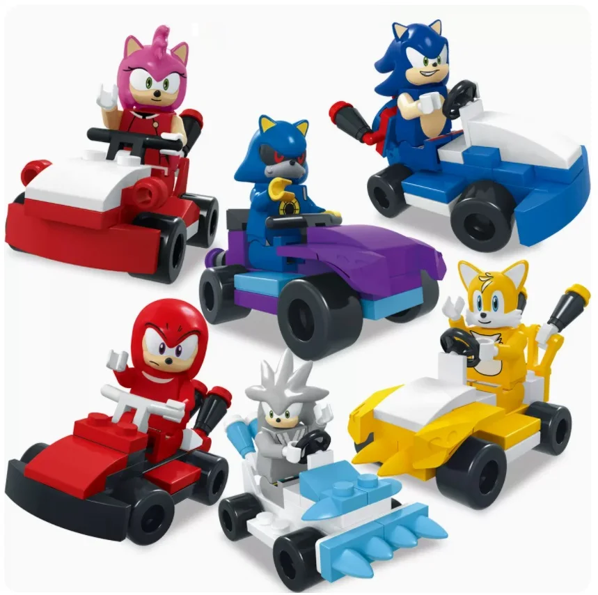 New Japan Cartoon Anime The Hedgehog With Car Set Building Blocks Bowser Mini Action Figure Toys