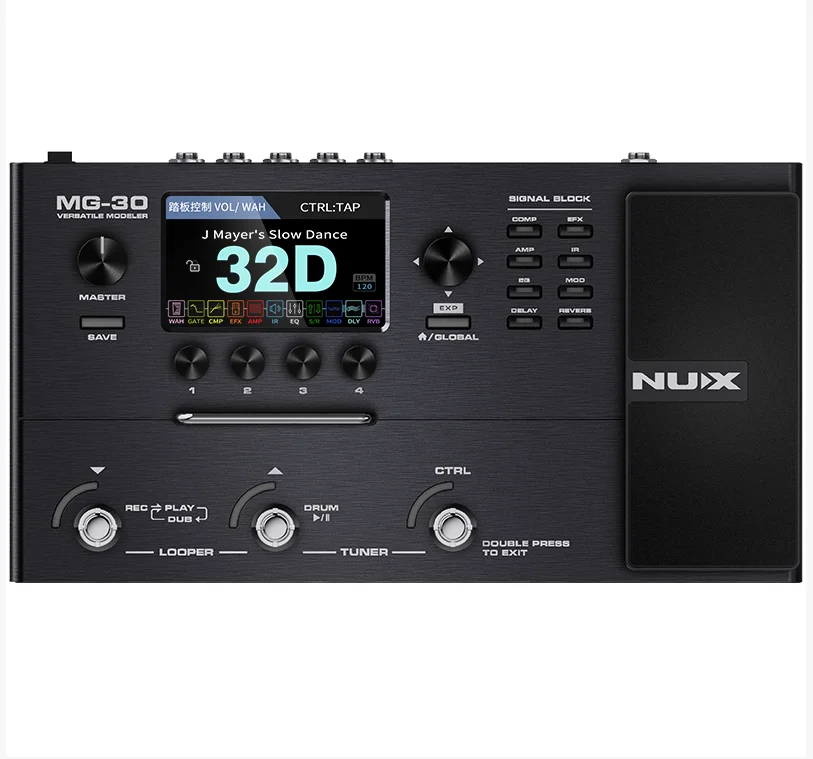 Hot Nux Mg-30 Chitarra Popolare Multi Effetti Con Pedale Progettato Dai Chitarristi Per La Modellazione Professionale Di Livello Professionale