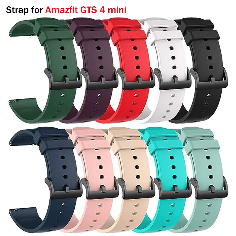 Cinturino Da 20Mm Per Amazfit Gts 4 Mini Smartwatch Band Per Amazfit Gts 2 Mini Cinturino Per Amazfit Gts 2 /Gts 2E Bracciale In Silicone Morbido