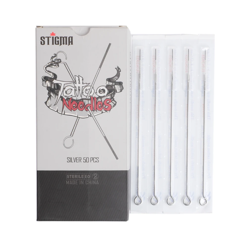 Aghi Per Tatuaggi 50/100/200Pcs Tattoo Mix Tattoo Needle For Hand Poke Stick 0.35Mm Round Liner Tattoo Needle Per Forniture Per Tatuaggi