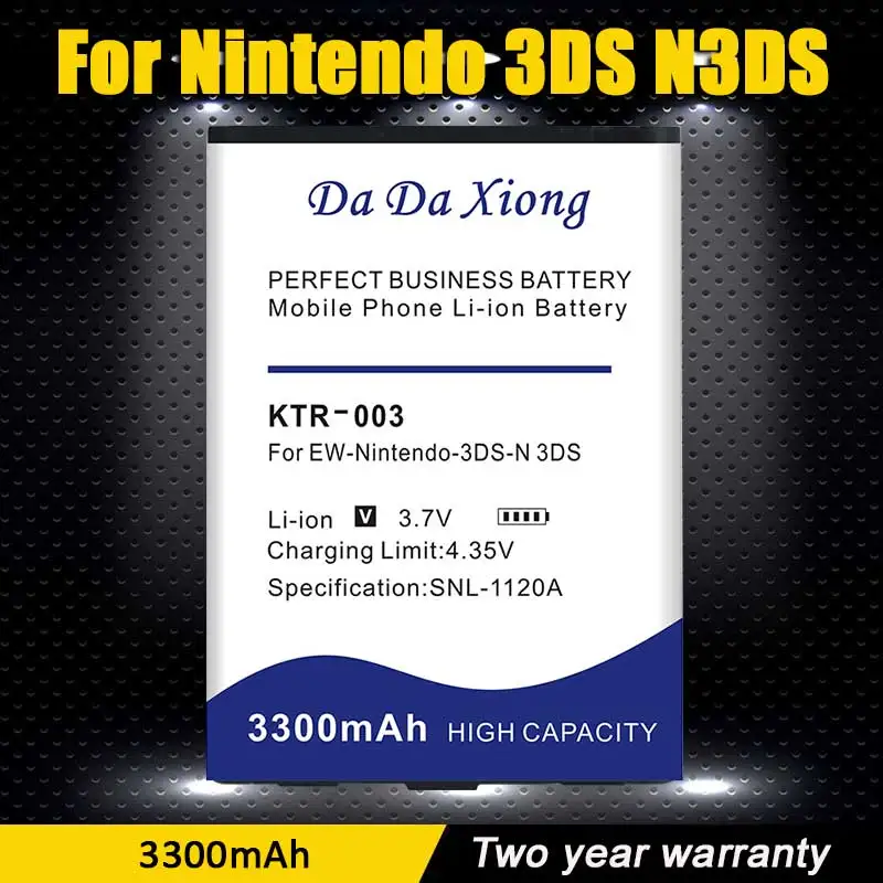 100% Originale Nuova Batteria 3300Mah Ktr-003 Per Nintendo 3Ds N3Ds Invia Strumento Di Accompagnamento