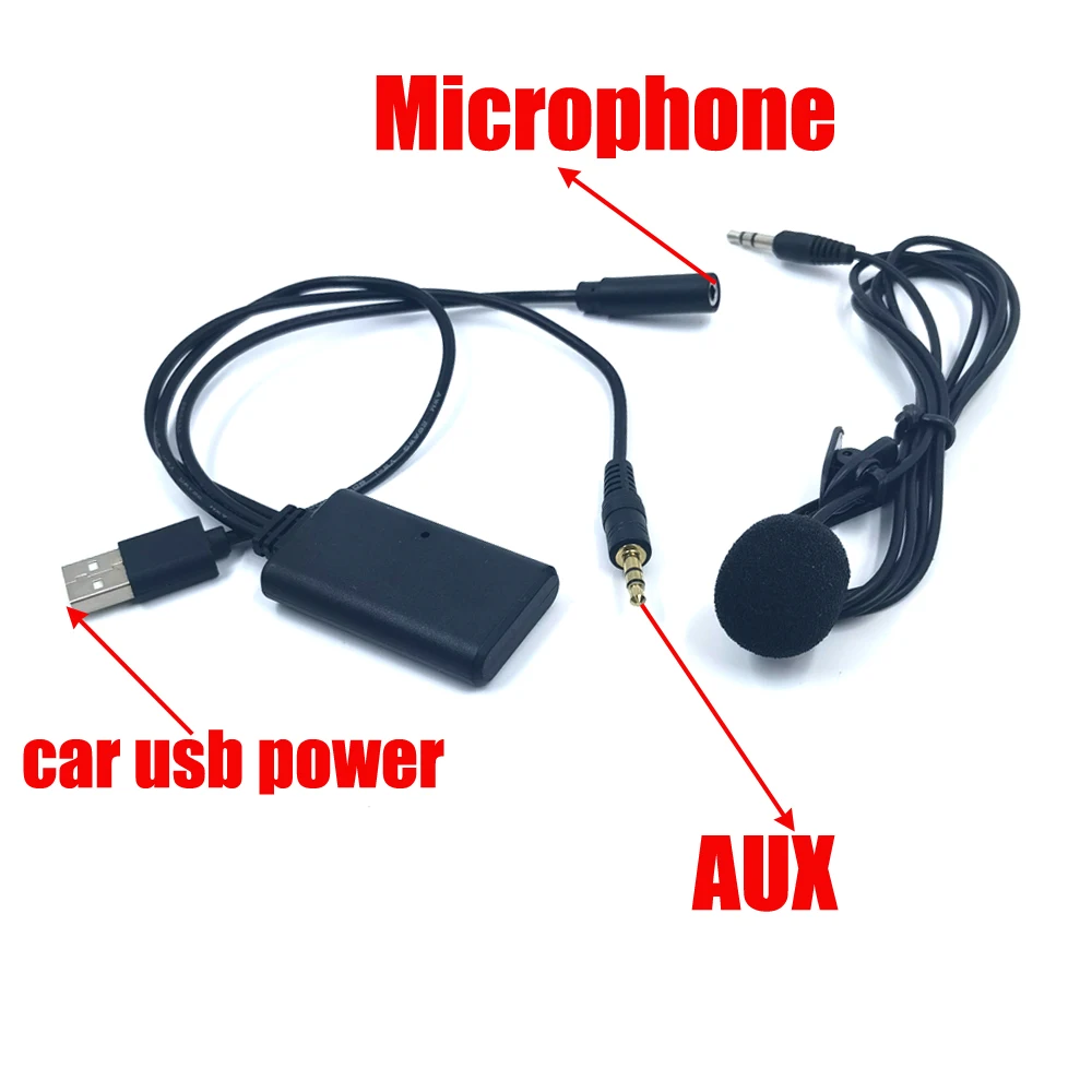 Biurlink 2023 Universal Car Wireless Bluetooth Device Usb 3.5Mm Aux Media Bluetooth Microfono Adattatore Audio Per Bmw Vw
