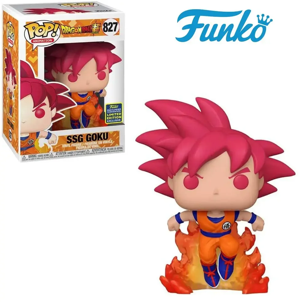 Funko Pop Dragon Ball Super Model 827 # Ssg Goku Super Saiyan Goku Red Hair Limited Edition Giocattoli Esclusivi Figure In Vinile Bambola