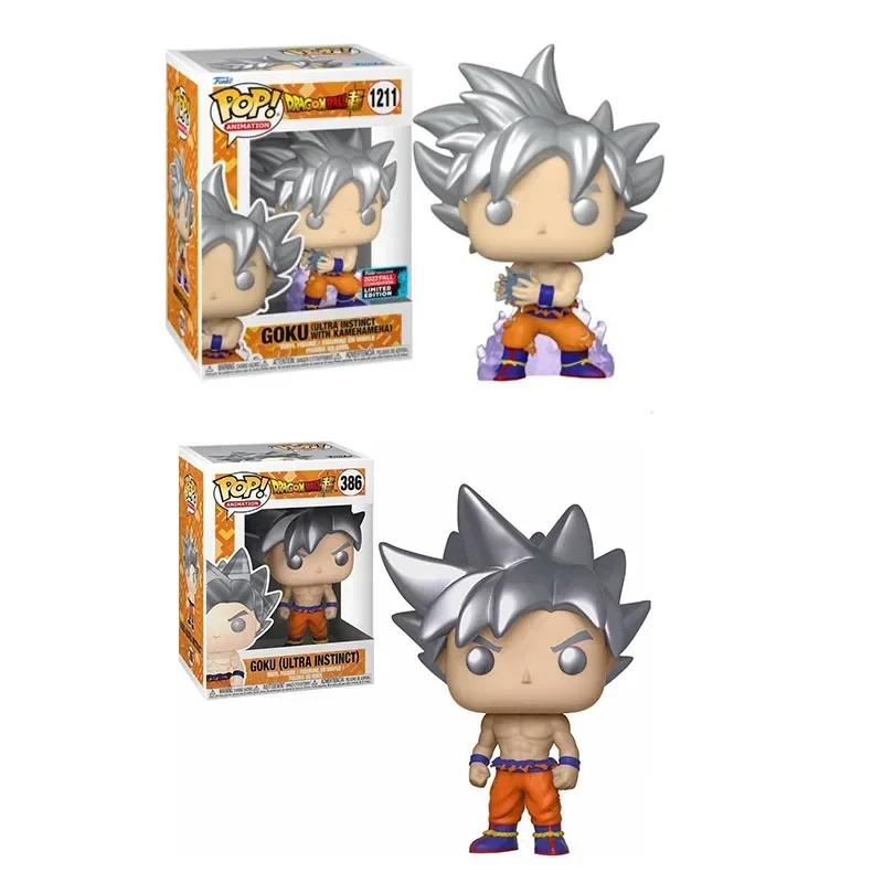 Funko Pop New Dragon Ball Goku (Ultra Instinct Con Kamehamena) 1211 #1232 # Goku 386 # Figura Modello Giocattoli Pvc Vinile Bambola Regalo Per Bambini