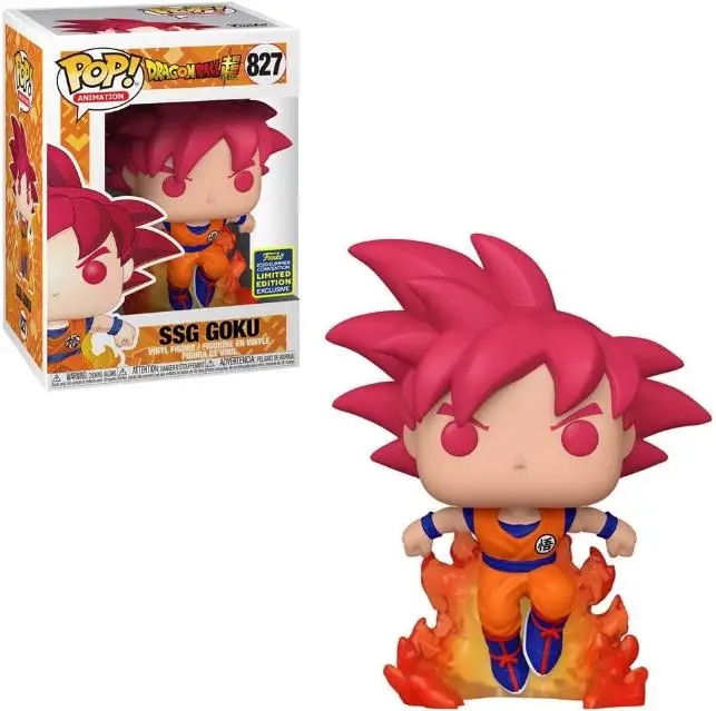 Funko Pop Dragon Ball Super Zq Versione Della Mano Per Fare Anime Modello 827 # Ssg Super Saiyan Goku Capelli Rossi
