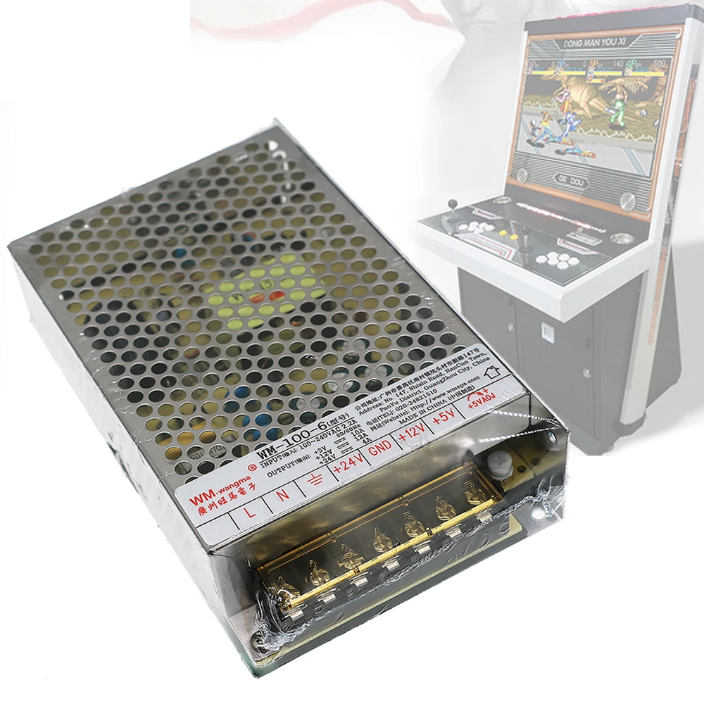 Video Arcade Ac Power Supply Switching Vending Game Machine Cabinet Universal Ac100 ~ 240V E Uscita Dc5V 12V 24V