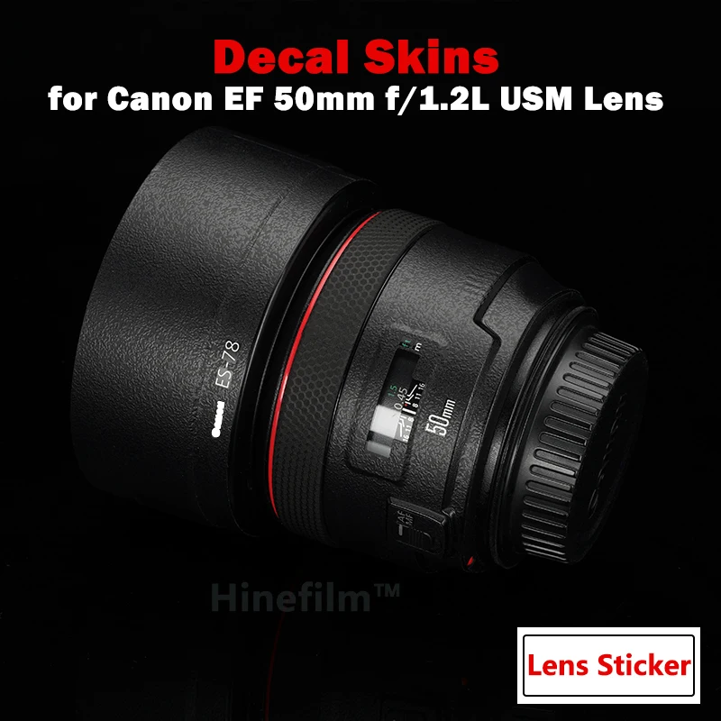 Per Canon Ef50 F1.2 Lens Decal Skin 50 1.2 Anti Scratch Wrap Cover Per Canon Ef 50Mm F/1.2 L Usm Lens Sticker Film