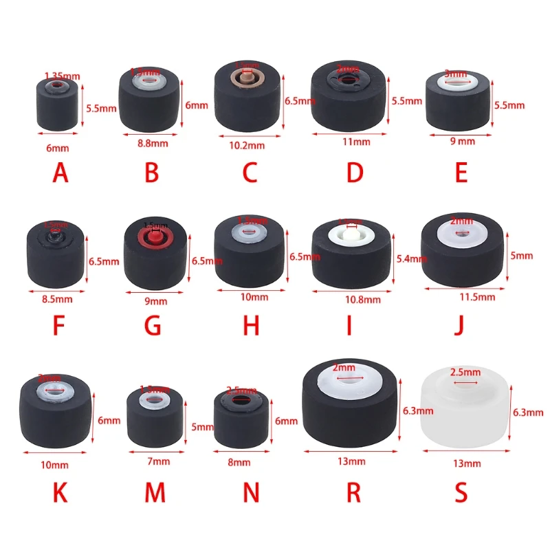 5 Pcs Cartuccia Radio Roller Tape Recorder Pressure Cassette Belt Pulley Player Con Axis Wheel Cassette Per Lettore/Autoradio