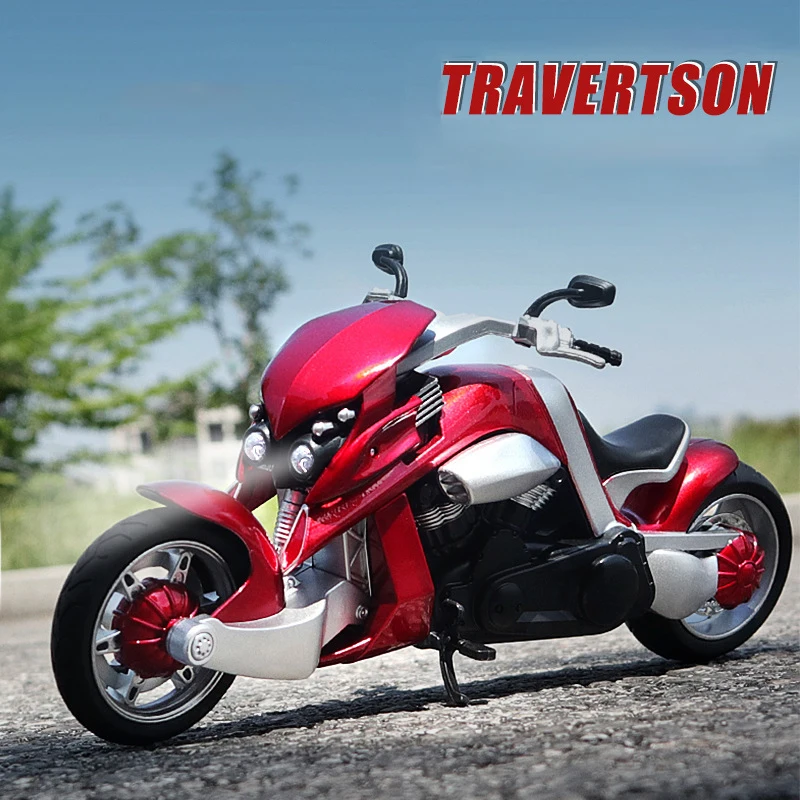 Diecast Motorcycle Model Toys 1:12 Yamaha V-Rex Sport Bike Replica In Miniatura Con Suono E Luce