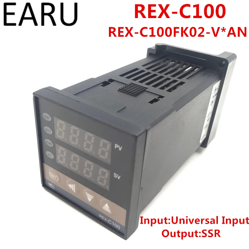 Rkc Rex-C100 Rex-C100Fk02-V * Un Digitale Pid Temperature Control Regolatore Termostato Ssr Uscita 0-400 Gradi Di Ingresso Universale
