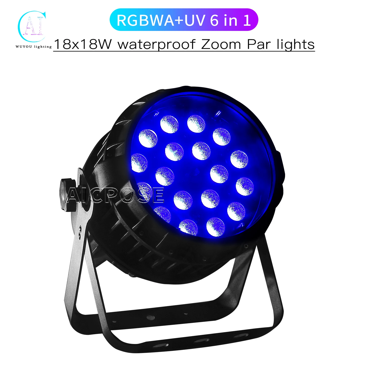18X12W Rgbw/Muslimuv 6 In 1 Led Zoom Impermeabile Par Light Alluminio Stage Light Dj Disco Outdoor Show Stage Lighting