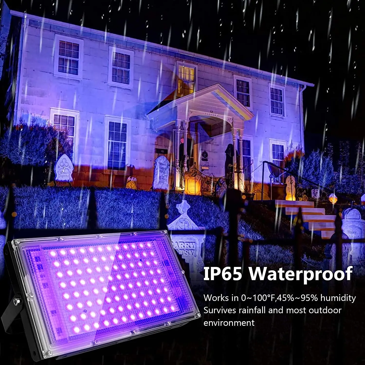 Led Uv Black Light 100W 200W Ip65 Impermeabile Stage Blacklight Per Glow Party Dance Dj Disco Bar Body Paint Poster Fluorescente