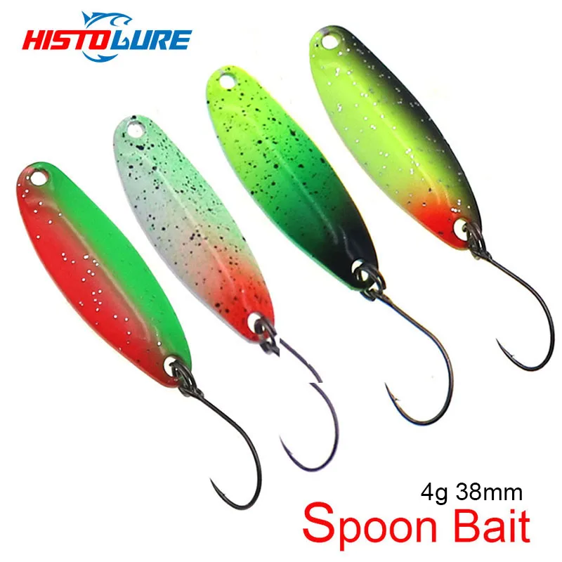 Histolure Trout Area Fishing Lure Spoon Artificiale Single Hook Wobbler Spinning Baits 4G 38Mm Cucchiaio Per Trota Bass Pesca Tackle