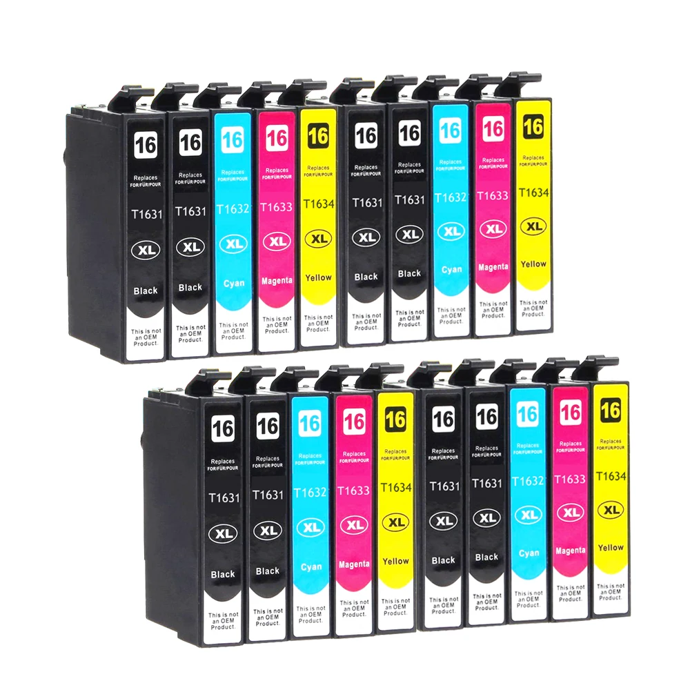 Cartuccia D'Inchiostro Compatibile Epson T16Xl Da 20 Pezzi Per Epson Workforce Wf 2650 Wf-2630 Wf-2660 Wf-2750 Wf-2760 Xp-320 Xp-420 Xp-424