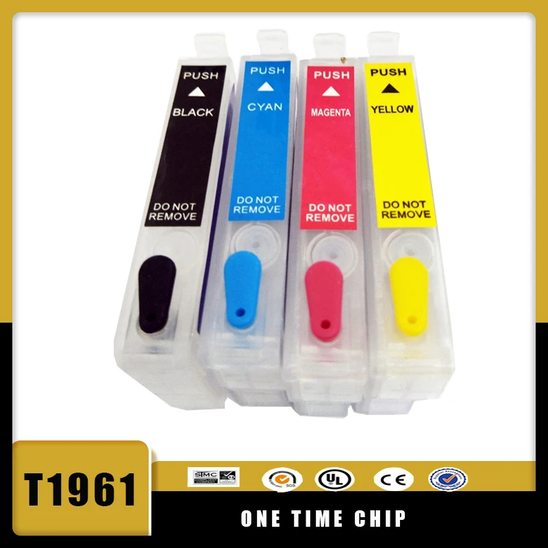 Vilaxh T1961 Cartuccia Di Inchiostro Riutilizzabile Per Epson T1961 T1951 T1971 Xl Expression Xp 101 201 211 401 204 104 214 411 Wf-2532 Circuito Inte
