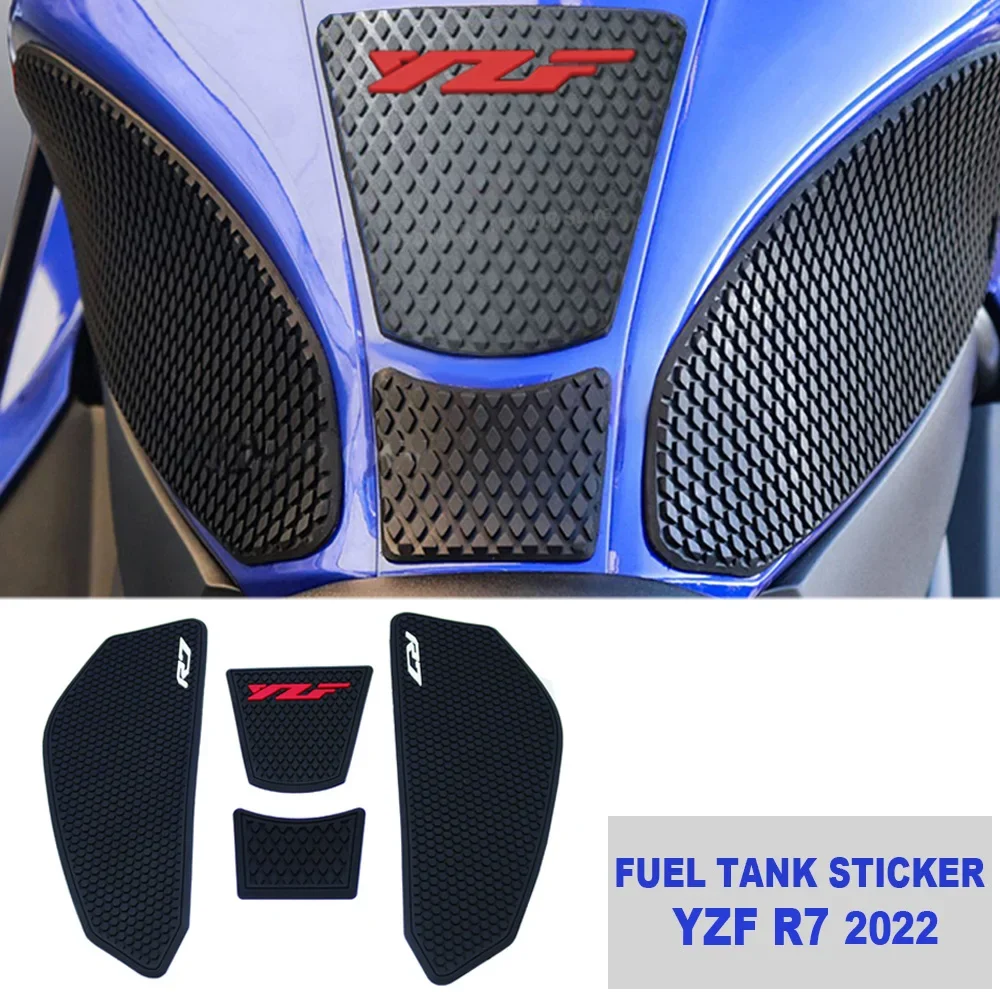 Per Yamaha R7 2022 Moto Side Fuel Tank Pad Tank Pad Protector Stickers Ginocchiera Traction Pad