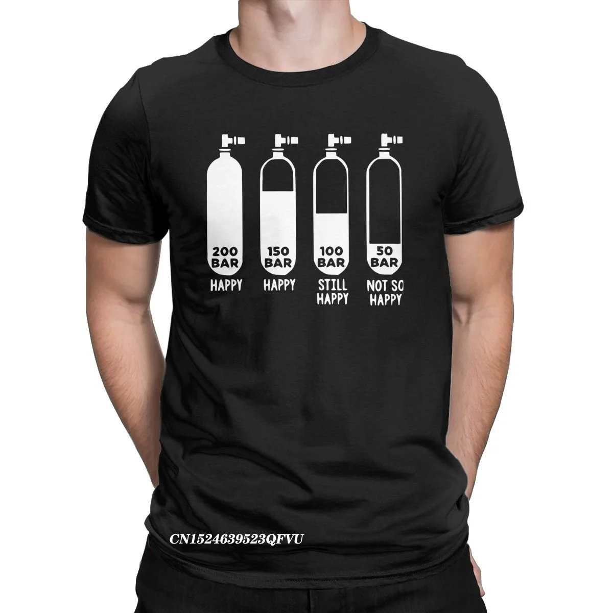 Maglietta Da Uomo Diving Divers 200 Bar Crazy Cotton Tees Harajuku Scuba Tshirt Girocollo Abbigliamento Originale