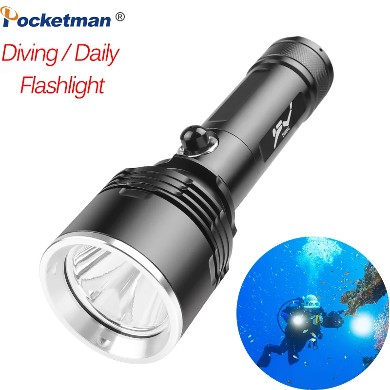Luci Di Immersione Led Scuba Diving Led Torcia Subacquea Super Luminosa Luce Sottomarino Ipx-8 200 Metri Di Immersione