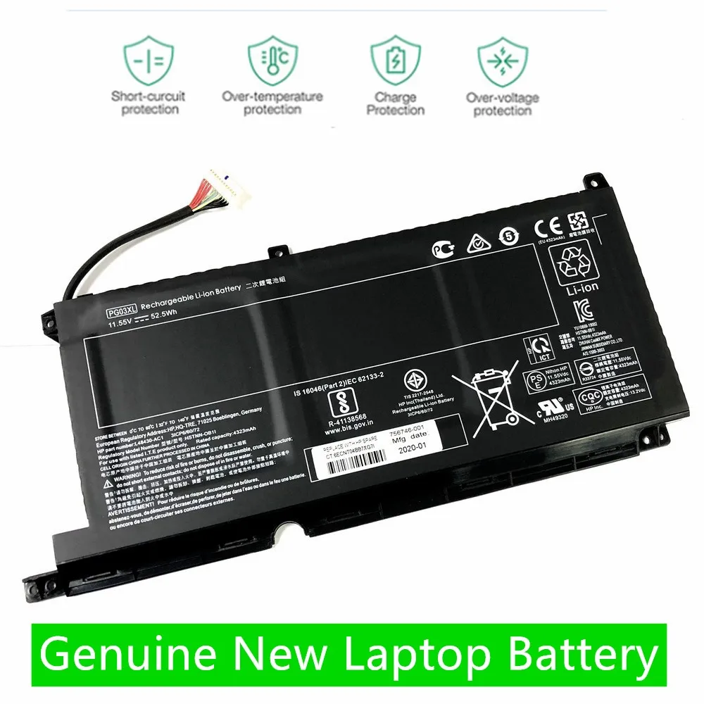 Batteria Per Laptop Onxing Pg03Xl Per Hp Pavilion Gaming 16-A0000 16-A0006Tx 16-A0007Tx 16-A0008Tx 16-A0009Tx 16-A0070Tx 16-A0084Tx