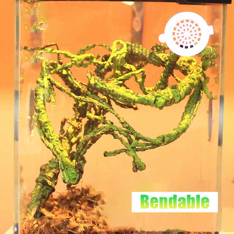 Rettile Paesaggistica Vite Rami Finti Foresta Pluviale Schiuma Rattan Terrario Decorazione Habitat Decorazione Per Lucertola Camaleonte