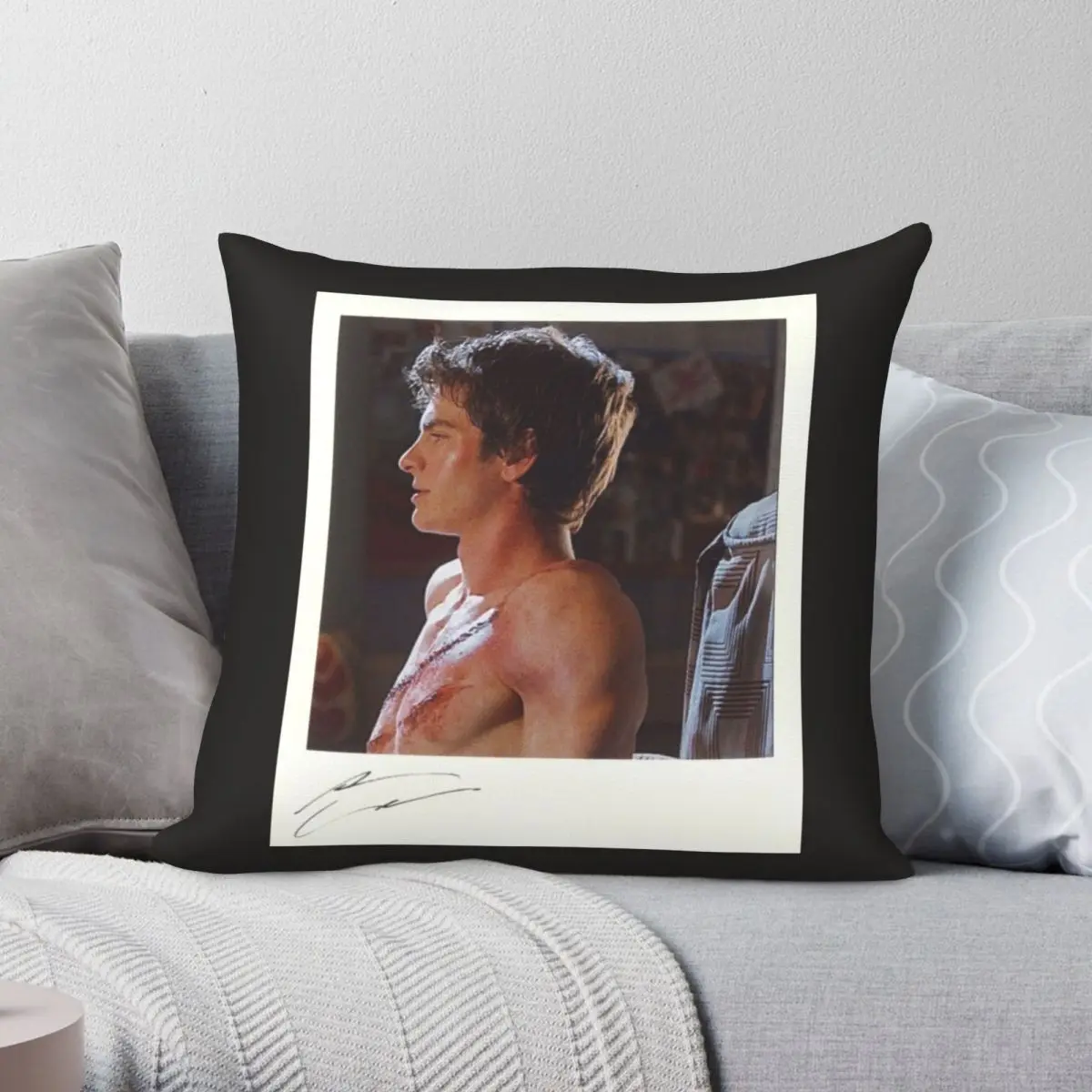Andrew Garfield Polaroid Square Pillowcase Polyester Linen Velvet Pattern Zip Decor Room Cushion Cover Wholesale