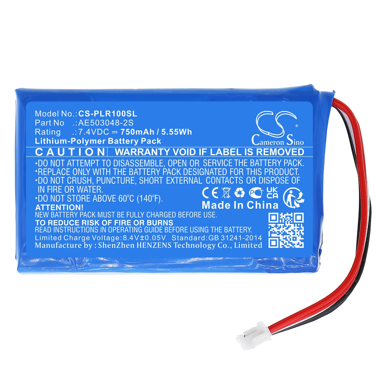 Batteria Cameron Sino 750Mah Per Polaroid Zip Ae503048-2S
