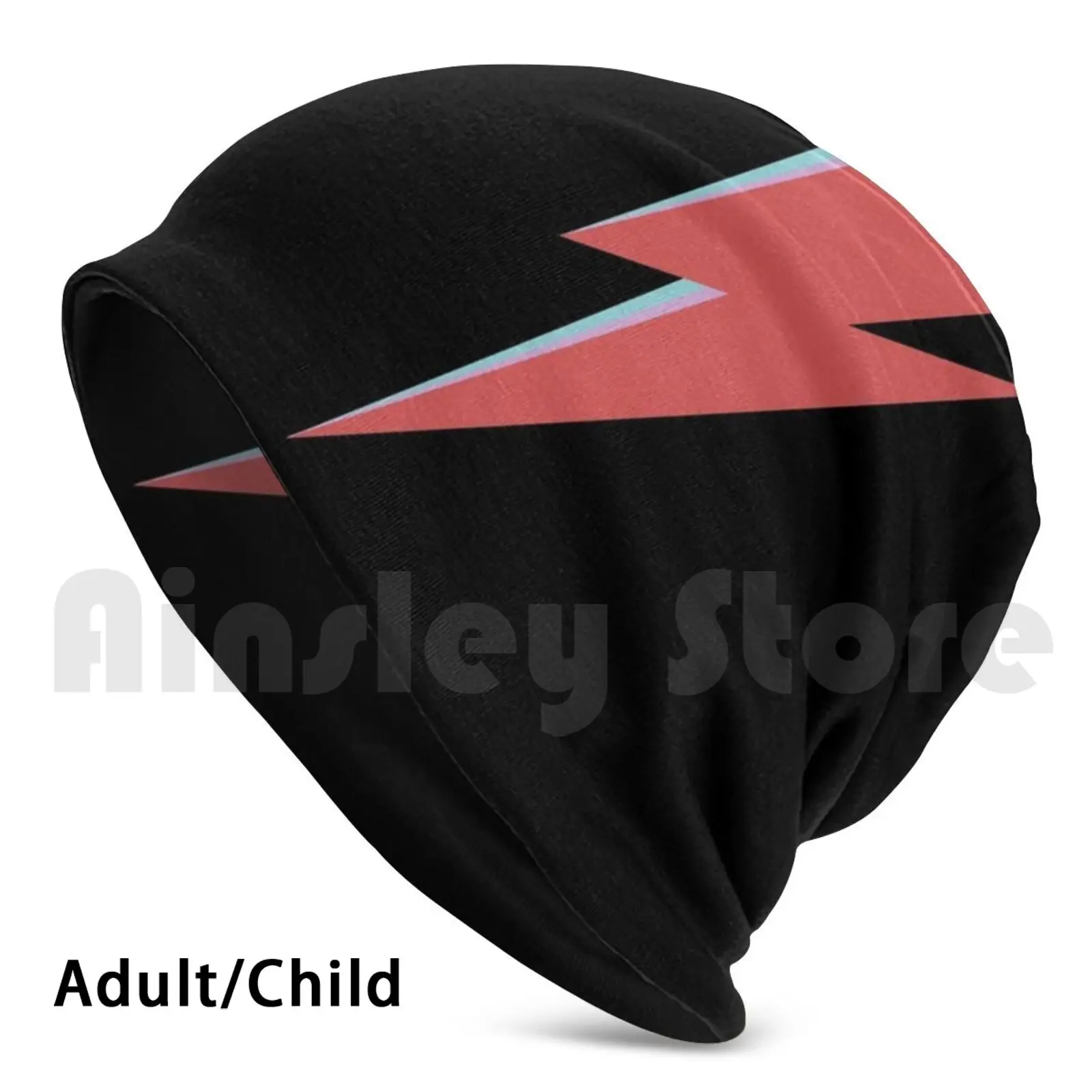Bowie Bolt Hat Hat Lightning Bolt Classic Red Blue Purple Thunder 3D Laptop Teen