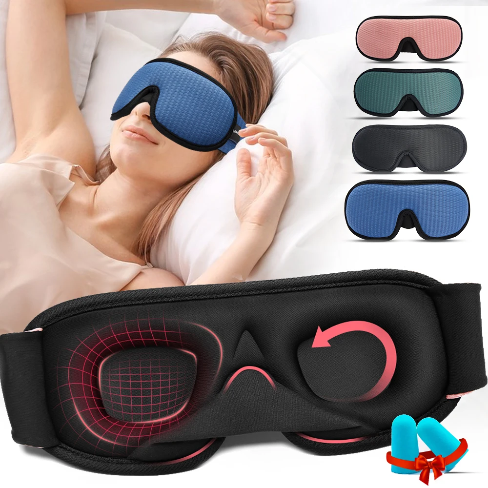 3D Sleeping Mask Blocking Light Sleep Eye Mask Memory Foam Eyeshade Soft Imbottito Slaapmasker Eyeppatch Travel Sleeping Aid