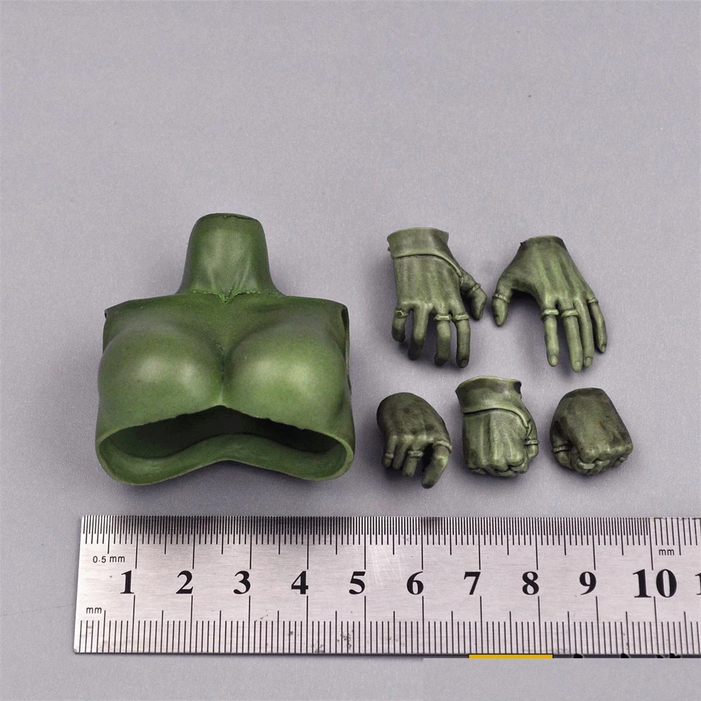 Grandi Vendite 1/6Th Green Old Hand Magic Half Chest Body Body Per 12 Pollici Body Action Da Collezione