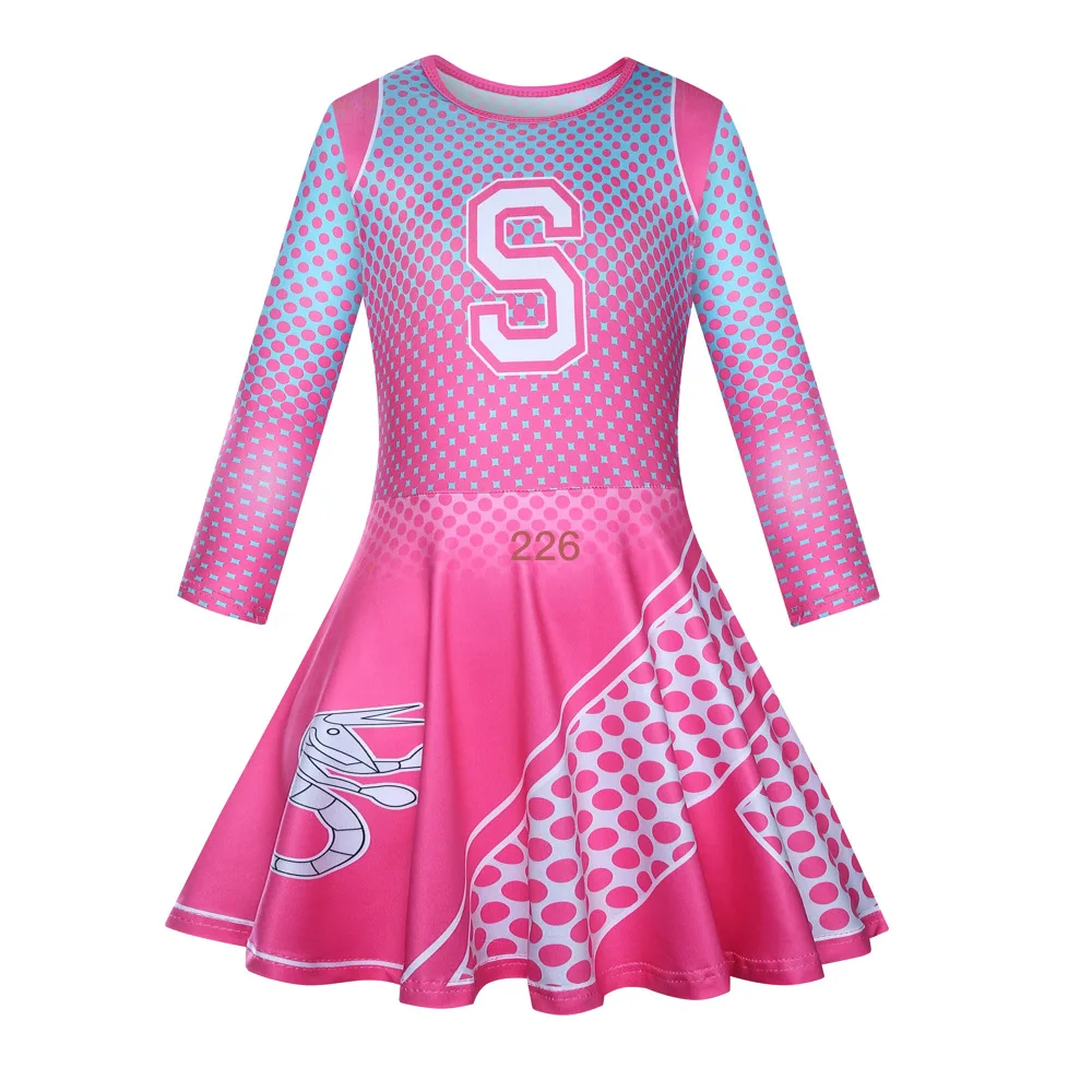 Zombie High School Costume Cosplay Bambini Cheerleaders Dress Toddler Girls Pink Carnival Halloween Fancy Sports Gioco Di Ruolo