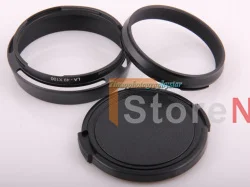 La-49 X100 Lens Hood Anello Adattatore + 58Mm Copriobiettivo Per Fujifilm Fuji X100 X100S Nero