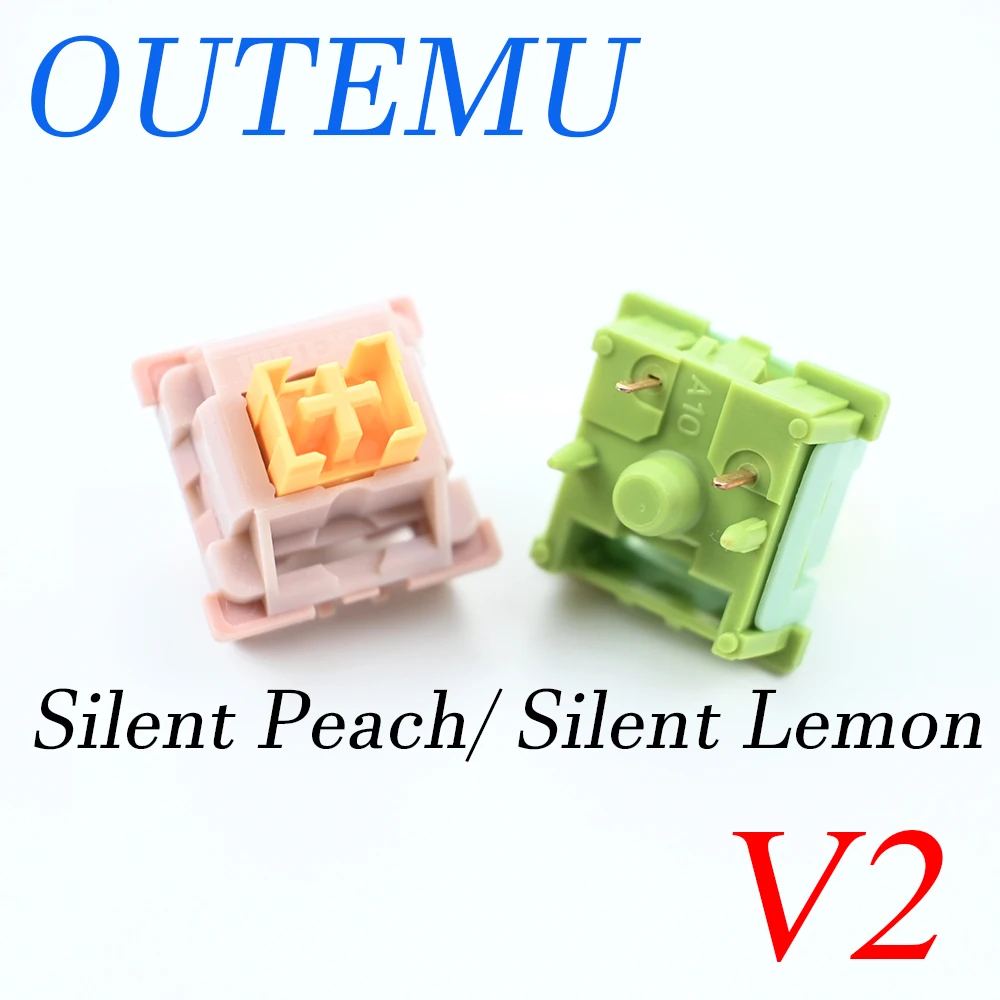 Outemu Silent Peach V2 Switch Aggiornamento Lubed Silent Lemon V2 Switch Tastiera Meccanica Lineare Tattile 5Pin Custom Hot-Swap Fai Da Te