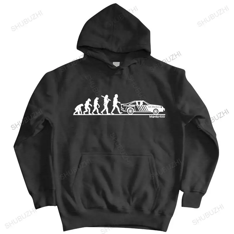 Felpa Con Cappuccio Da Uomo Con Cerniera Nera Evolution Of Man, Opel Manta 400 Group B Classic Rally Car Autunno Jacket Abbigliamento Sportivo Inverna
